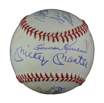 500 Home Run Ball  Signed by Twelve including Mantle and Williams (Mantle and Killebrew Sweet Spot)